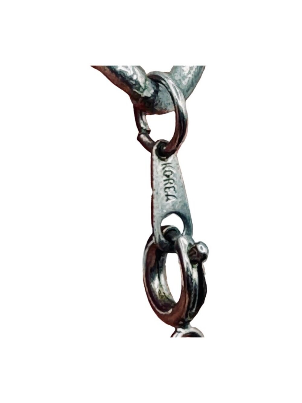 Vintage Chunky Metal Necklace Mid-Century Brutalist Silver Tone Beads Chain 32" - Picture 6 of 10